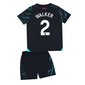 Manchester City Kyle Walker #2 Rezervni Dres za Dječji 2023-24 Kratak Rukavima (+ kratke hlače)